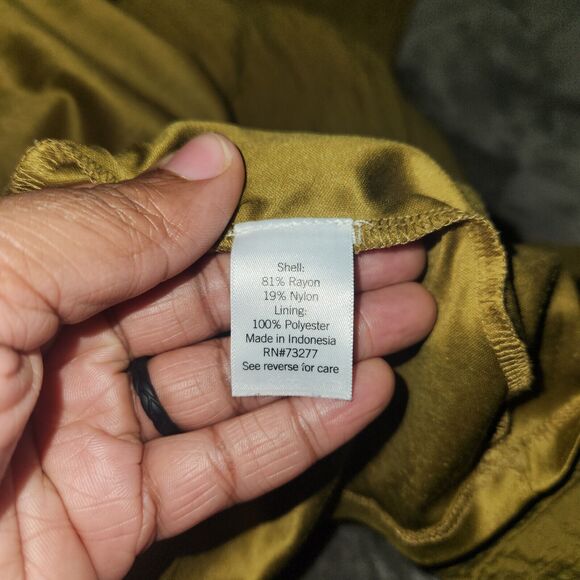 Nine West Women's Sleeveless Crinkle Round Neck Maxi Green Dress Size XS - Picture 4 of 6